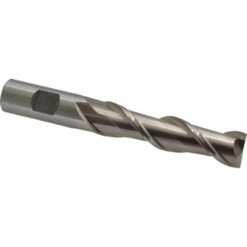 Value Collection 3/4, 3 LOC, 3/4 Shank Diam, 5-1/4 OAL, 2 Flute, High Speed Steel Square End Mill Single End, Uncoate...